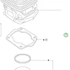 Husqvarna henger 50 cc dekompresszoros 346 XP láncfűrészhez robbantott ábra