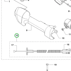 Husqvarna kábelköteg komplett gázkarhoz 535RXT fűkaszához robbantott ábra