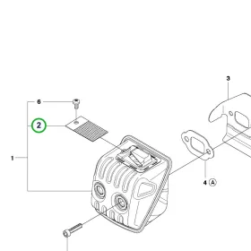 Husqvarna kipufogószita 435, 440, 445 láncfűrészhez robbantott ábra