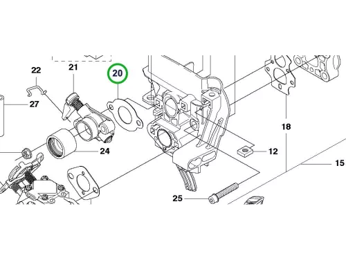 Husqvarna szelepház tömítés 555RXT, 555FXT fűkaszához robbantott ábra