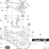 Husqvarna támasztógörgő Combi 122 R 422Ts, P 524EFI riderhez robbantott ábra