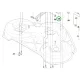 Husqvarna vágóasztal rögzítőcsap R 214TC, R 214C, R 216 AWD riderhez robbantott ábra