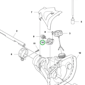 Husqvarna primer pumpa tartó 545RXT, 555RXT, 555FXT fűkaszához robbantott ábra