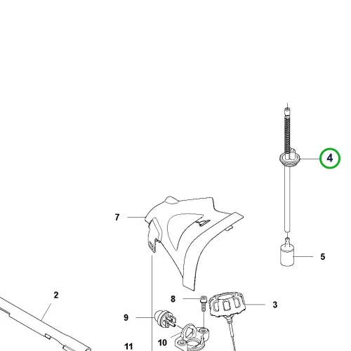 Husqvarna benzincső komplett 545RXT, 555RXT, 555FXT fűkaszához robbantott ábra