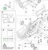 Husqvarna forgattyúház csavar 592 XP, 585 láncfűrészhez robbantott ábra