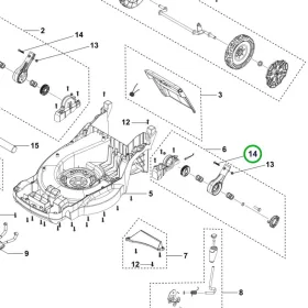 Husqvarna alvázcsavar Aspire LC34 P4A fűnyíróhoz robbantott ábra