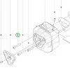 Husqvarna kipufogódob csavar 592 XP, 585 láncfűrészhez robbantott ábra