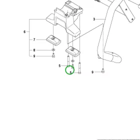 Husqvarna csavar K 970 Ring, K 1270, K 3600 MK II vágógéphez robbantott ábra