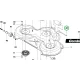 Husqvarna csavar M12x180 görgőhöz Combi 122 P 524EFI riderhez robbantott ábra