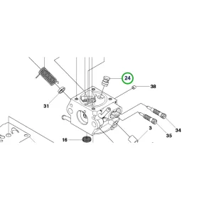 Husqvarna karburátor szívótorok komplett 445 II, 450 II láncfűrészhez robbantott ábra