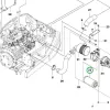 Husqvarna légszűrőbetét P 520D, P 520DX riderhez robbantott ábra
