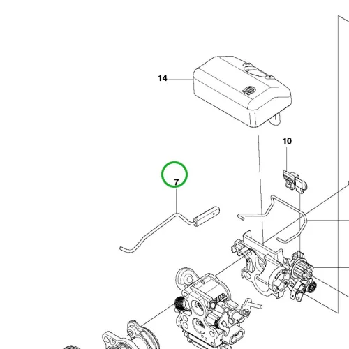 Husqvarna gázrúd 135, 140, 435, 440 láncfűrészhez robbantott ábra
