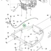 Husqvarna gáz és szivató bowden P 524X riderhez robbantott ábra