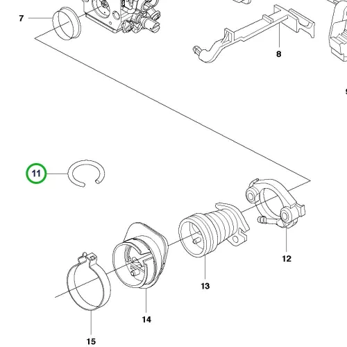 Husqvarna tömlő karburátorhoz 346 XP, 353 láncfűrészhez robbantott ábra
