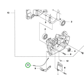 Husqvarna rövidzár kábel 555RXT, 555FXT fűkaszához robbantott ábra