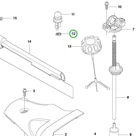 Husqvarna tömlőbilincs 555RXT, 555FXT fűkaszához robbantott ábra