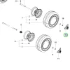 Husqvarna kerékagy védőkupak szürke R 214TC, R 318X, R 214C riderhez robbantott ábra