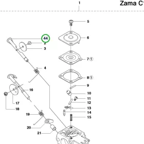 Husqvarna fojtótengely komplett 535RX, 535RXT fűkaszához robbantott ábra