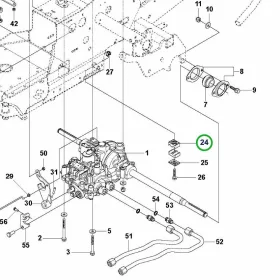 Husqvarna csőbilincs 16x2 váltó R 216T AWD, R 316TX AWD riderhez robbantott ábra