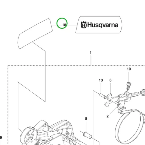 Husqvarna kuplungfedél matrica 135, 435, 440, 445 láncfűrészhez robbantott ábra