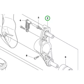 Husqvarna felfüggesztés csőtartó elem 555RXT, 555FXT fűkaszához robbantott ábra