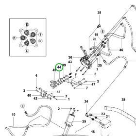 Husqvarna hidraulika gyorscsatlakozó P 525DX, P 535HX riderhez robbantott ábra