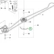 Husqvarna szíjvezető szíjtárcsa mellé R 214C, R 216 AWD riderhez robbantott ábra