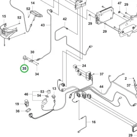 Husqvarna rögzítő P 524X, RC 318T, R 420TsX riderhez robbantott ábra
