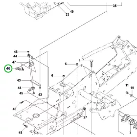 Husqvarna állítórúd váltó R 216T AWD, R 316TX AWD, R 320 AWD riderhez robbantott ábra