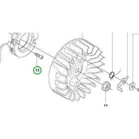 Husqvarna állórész csavar MT4x18 555FXT tisztítófűrészhez robbantott ábra