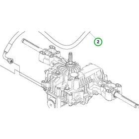 Husqvarna hidraulikatömlő 1/2 col 300 bar R 216T AWD riderhez robbantott ábra
