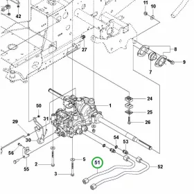 Husqvarna hidraulikacső VFMU RMU R 216T AWD, R 316TX AWD riderhez robbantott ábra