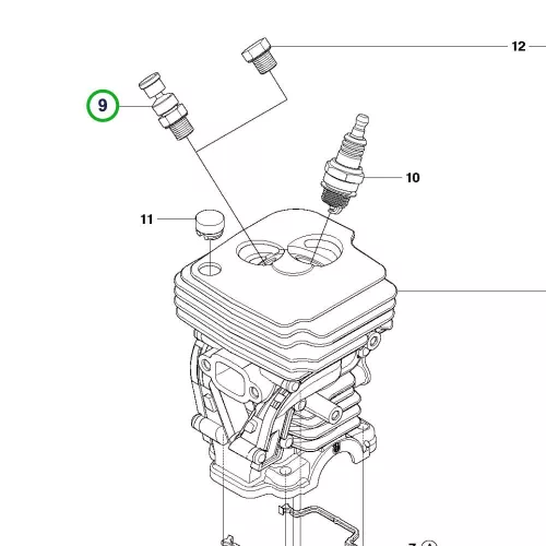 Husqvarna dekompressziós szelep 445, 450 láncfűrészhez robbantott ábra