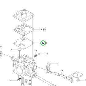 Husqvarna szivattyú membrán 365, 372 XP, 390 XP láncfűrészhez robbantott ábra