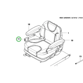 Husqvarna biztonsági öv P 520D, P 525D, P 525DX riderhez robbantott ábra