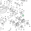 Husqvarna hátsó kerék LC 48V, LC 53 e fűnyíróhoz robbantott ábra