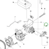 Husqvarna légszűrő tartó 135, 140, 435, 440 láncfűrészhez robbantott ábra