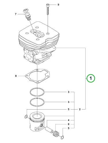 Husqvarna henger komplett D45 555RXT, 555FXT fűkaszához robbantott ábra