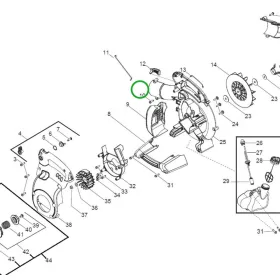 Husqvarna csavar 125B, 125BVx lombfúvóhoz robbantott ábra