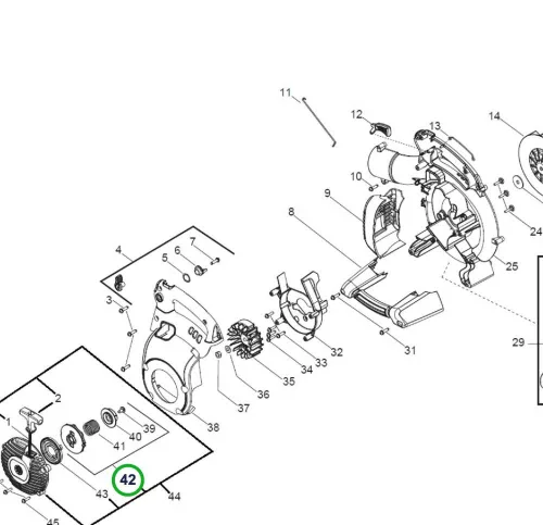 Husqvarna berántó javítókészlet 125B, 125BVx lombfúvóhoz robbantott ábra