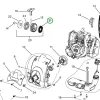 Husqvarna házrugó 129C, 129LK, 128C szegélyvágóhoz robbantott ábra