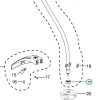 Husqvarna fogantyúfedél 129C, 128C szegélyvágóhoz robbantott ábra