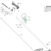 Husqvarna fogantyú 128C, 128L szegélyvágóhoz robbantott ábra