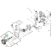 Husqvarna berántó fogantyú 125B, 125BVx lombfúvóhoz robbantott ábra