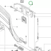 Husqvarna hátsó kerék burkolat 120 Mark II, 230, 235 láncfűrészhez robbantott ábra