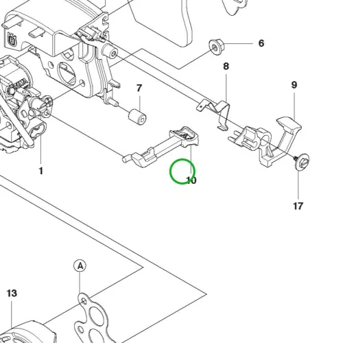 Husqvarna szivatókar 120 Mark II, 235, 236, 240 láncfűrészhez robbantott ábra