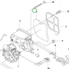 Husqvarna filc légszűrő 120 Mark II, 230, 235, 236 láncfűrészhez robbantott ábra