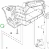 Husqvarna hátsó fogantyú 120 Mark II, 235, 236, 240 láncfűrészhez robbantott ábra