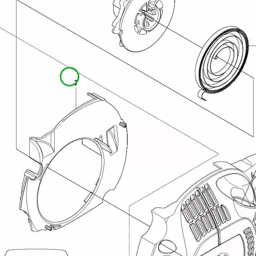 Husqvarna légterelő lemez 120 Mark II, 235, 236, 240 láncfűrészhez robbantott ábra