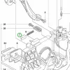 Husqvarna kézvédő rugósapka 120 Mark II láncfűrészhez robbantott ábra